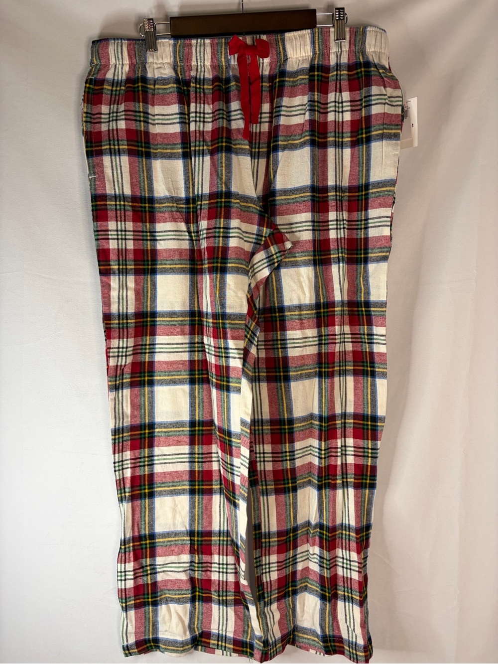 Plaid Lounge Pants in Red and Cream